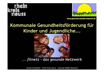 Kommunale Gesundheitsförderung für Kinder und Jugendliche...