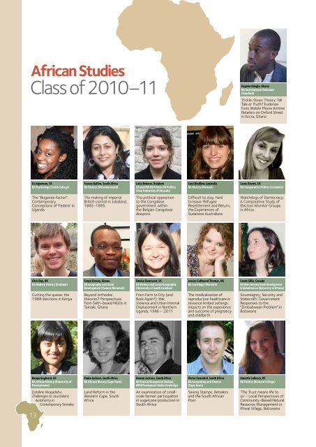 2011 Newsletter - African Studies Centre - University of Oxford