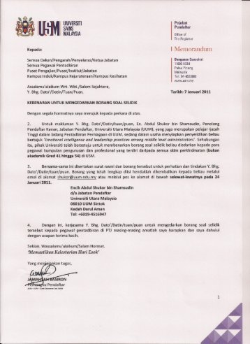 Pengedaran Borang Soal Selidik Kajian Pelajar Ijazah Tinggi UUM
