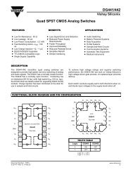 DG441/442 Quad SPST CMOS Analog Switches - Darlas