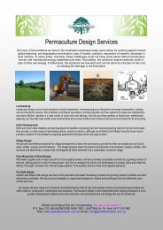 Example Design Services Advert - Permaculture Research Institute