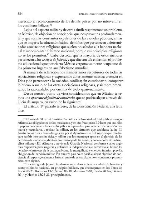 La objeción de conciencia como derecho fundamental en la ...