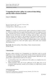 Computing bivariate splines in scattered data fitting and the finite ...