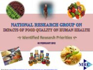 Presentation by the National Research Group on the Impact of Food ...