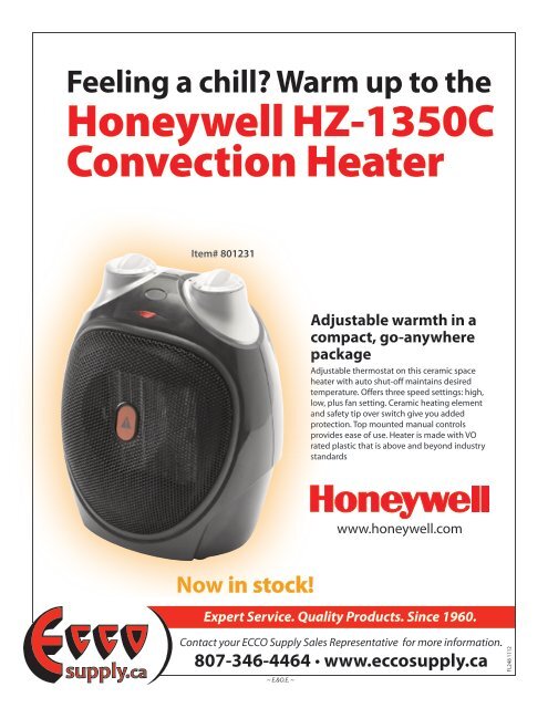 Honeywell HZ-1350C Convection Heater - ECCO Supply