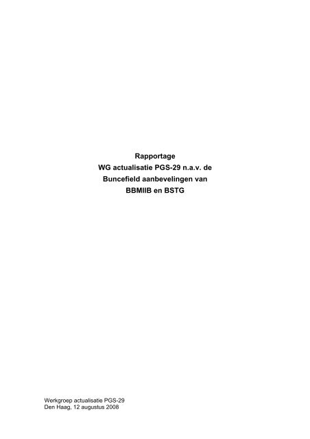 Rapportage WG actualisatie PGS-29 - Infomil