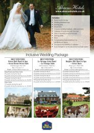 Wedding Package brochure - Abacus Hotels