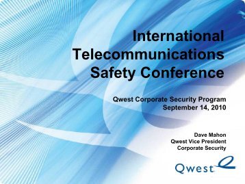 Qwest Corporate Security Program - National Telecommunications ...