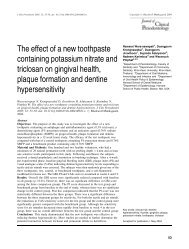The effect of a new toothpaste containing potassium nitrate and ...