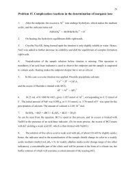 Use of complexation reactions for the determination of metal ions