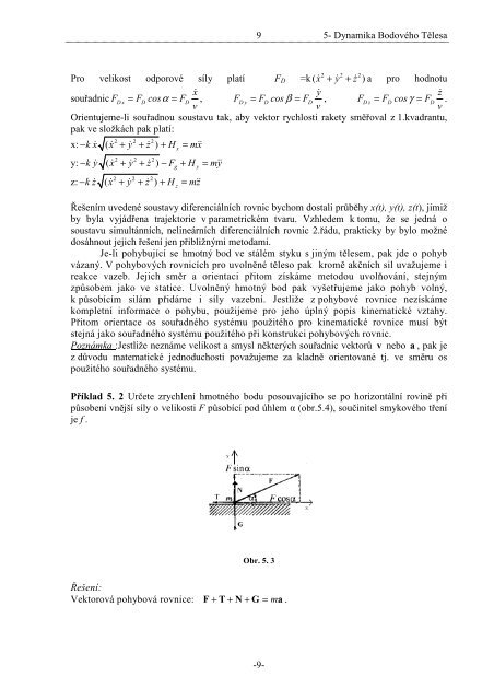 5 Dynamika Bodoveho Telesa