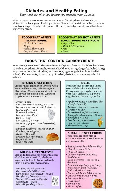 Diabetes and Healthy Eating - Chronic Disease Network & Access ...