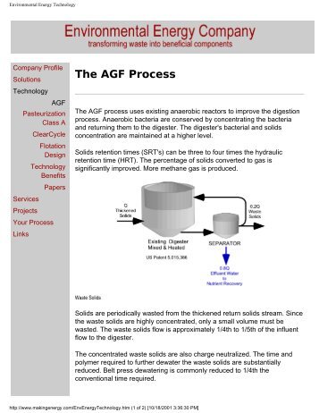 (Anoxic Gas Flotation) Process - Ontario Agri-Environmental ...
