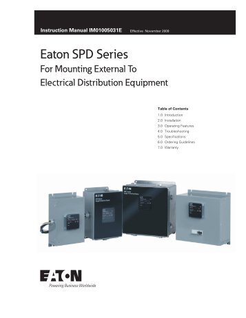 Eaton SPD Series For Mounting External To ... - of downloads