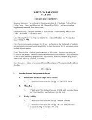 Fall 2011 White Collar Crime Syllabus - Colorado Law