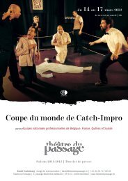 Coupe du monde de Catch-Impro - ThÃ©Ã¢tre du Passage