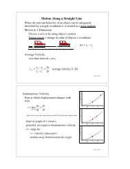 Motion Along a Straight Line