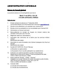 ADMINISTRATION GENERALE ADMINISTRATION ... - Belfaux