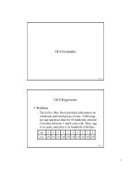 OLS Examples OLS Regression â¢ Problem