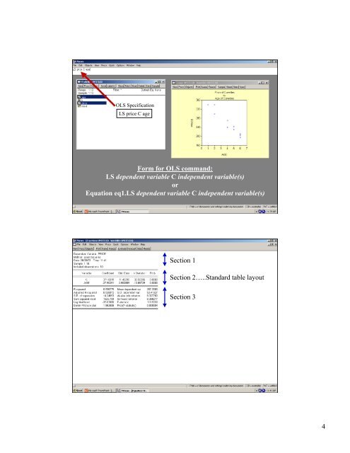 OLS Examples OLS Regression â¢ Problem