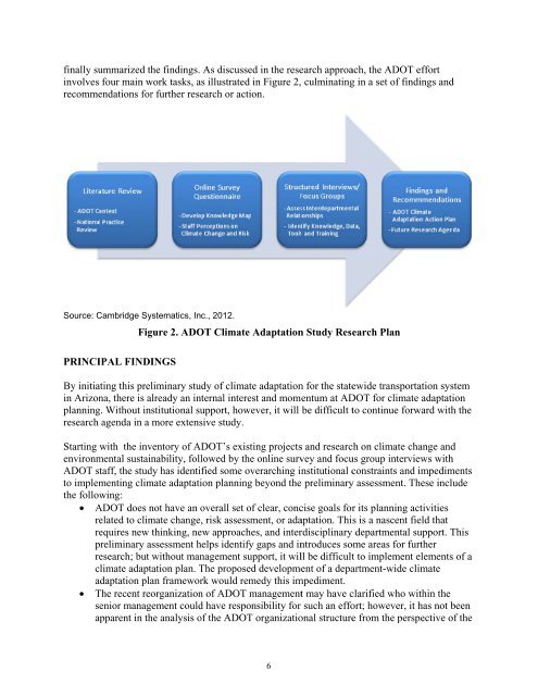 SPR-696: Preliminary Study of Climate Adaptation for the Statewide ...