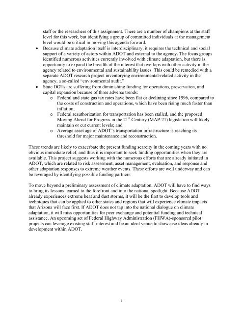 SPR-696: Preliminary Study of Climate Adaptation for the Statewide ...