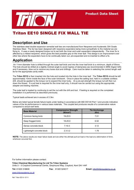 Structural Repair Data Pack Download - Triton Chemicals