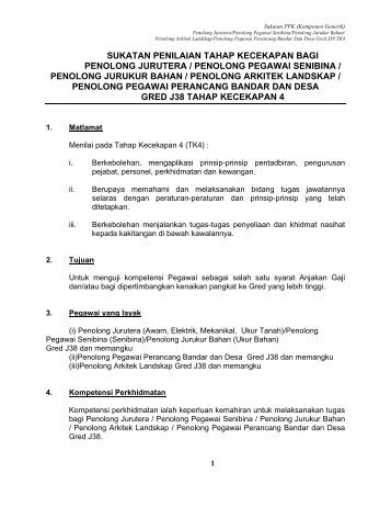 sukatan penilaian tahap kecekapan bagi penolong jurutera ...