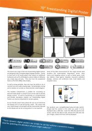 70â Freestanding Digital Poster - Inurface Media