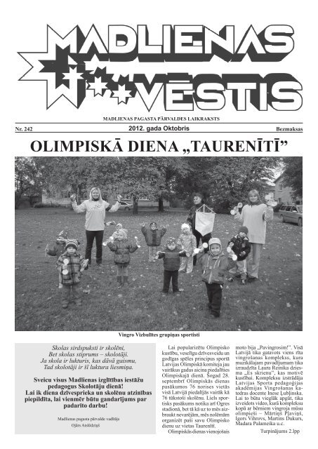 "Madlienas VÄstis", oktobris - Ogres novads