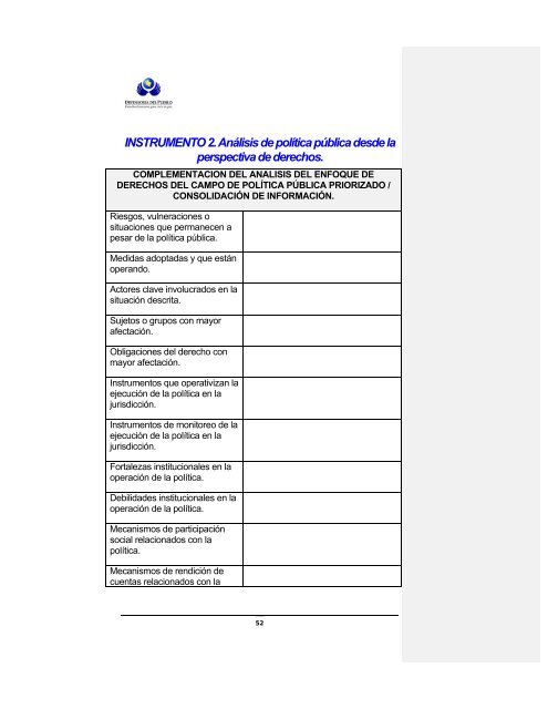 Protocolo para incidir en la gestiÃ³n del seguimiento y evaluaciÃ³n de ...