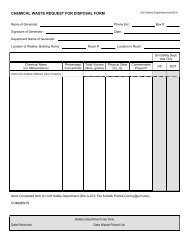 chemical waste request for disposal form - Department of Pathology ...