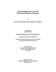 Archaeological Survey of the Old Federal Road in Alabama