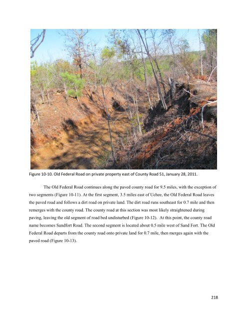 Archaeological Survey of the Old Federal Road in Alabama