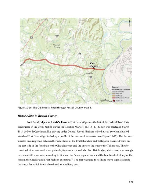 Archaeological Survey of the Old Federal Road in Alabama