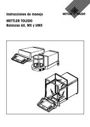 Instrucciones de manejo Balanzas AX/MX/UMX - METTLER TOLEDO