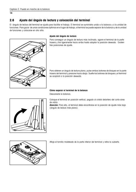 Instrucciones de manejo Balanzas AX/MX/UMX - METTLER TOLEDO