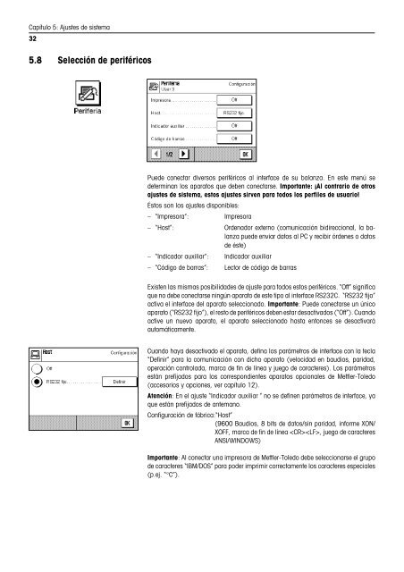 Instrucciones de manejo Balanzas AX/MX/UMX - METTLER TOLEDO