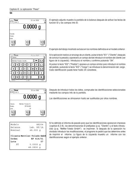 Instrucciones de manejo Balanzas AX/MX/UMX - METTLER TOLEDO