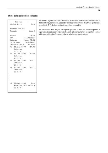 Instrucciones de manejo Balanzas AX/MX/UMX - METTLER TOLEDO