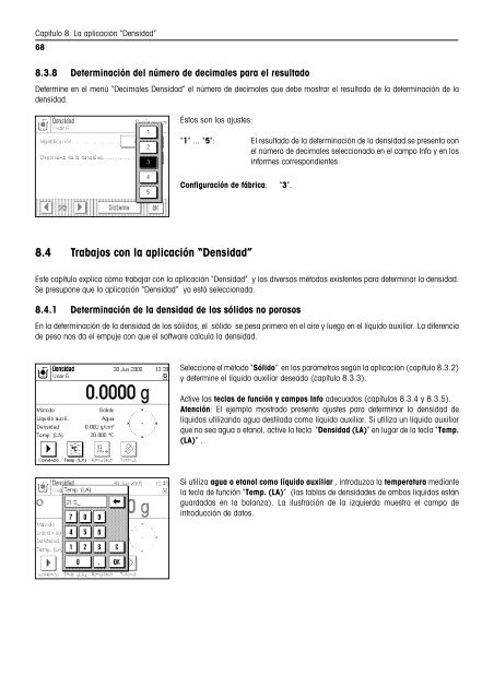 Instrucciones de manejo Balanzas AX/MX/UMX - METTLER TOLEDO