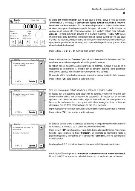 Instrucciones de manejo Balanzas AX/MX/UMX - METTLER TOLEDO