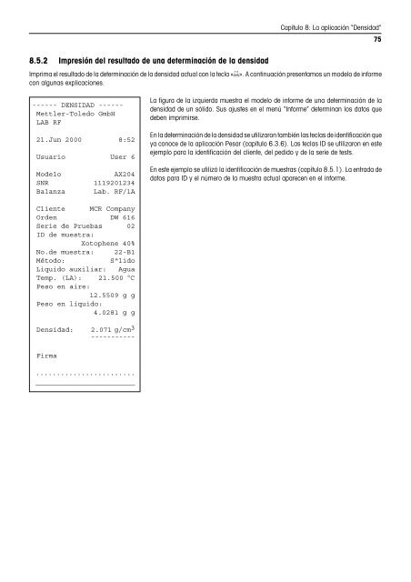 Instrucciones de manejo Balanzas AX/MX/UMX - METTLER TOLEDO