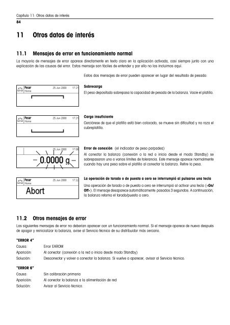 Instrucciones de manejo Balanzas AX/MX/UMX - METTLER TOLEDO