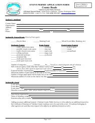 Event Permit Application - Yakima County