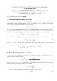 Corrige du probleme d'ecoulements diphasiques 2008-2009