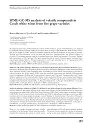 SPME-GC-MS analysis of volatile compounds in Czech white wines ...