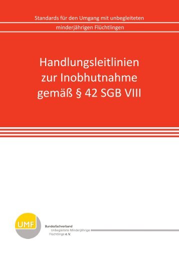 Handlungsleitlinien zur Inobhutnahme gemÃ¤Ã Â§ 42 SGB VIII