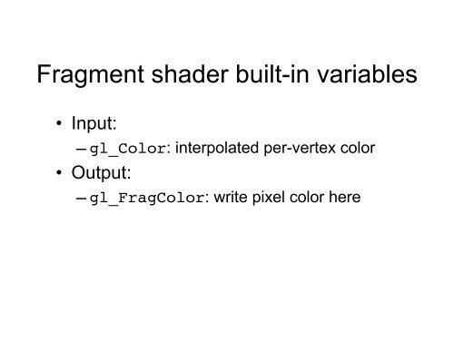 Rendering, OpenGL, and Lighting - Caltech