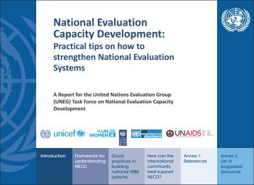 National evaluation capacity development - UNEG - United Nations ...